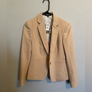Express Tan Editor One Button Blazer Size 0 NWT